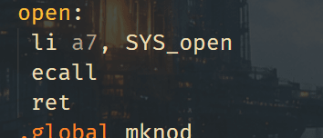 syscall li